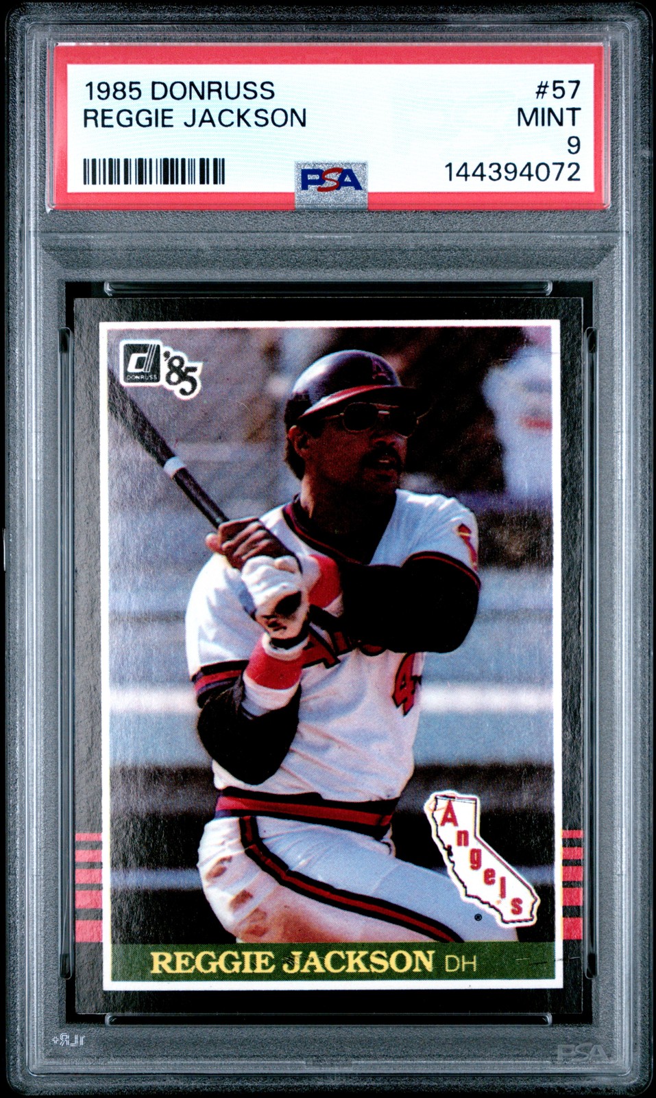 1985 DONRUSS #57 REGGIE JACKSON PSA 9