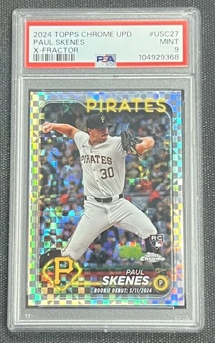 Paul Skenes Rookie RC - 2024 Topps Chrome Update X-Fractor #USC27 PSA 9 MINT