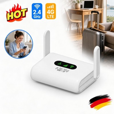 4G LTE Tragbare Mobiler Wireless WLAN Router Hotspot WiFi Modem SIM Karte Neu