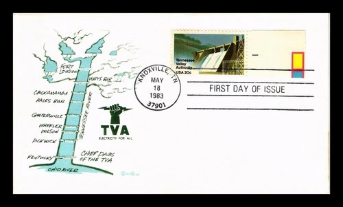 US COVER FIRST DAY OF ISSUE TENNESSEE VALLEY AUTHORITY TUDOR HOUSE CACHET