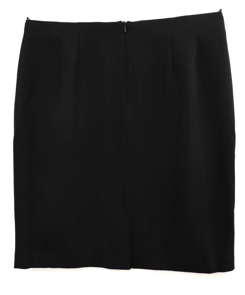 Falda lápiz PETER NYGARD para mujer triacetato poliéster forrada negra lisa talla 16 Foto 2 de 4