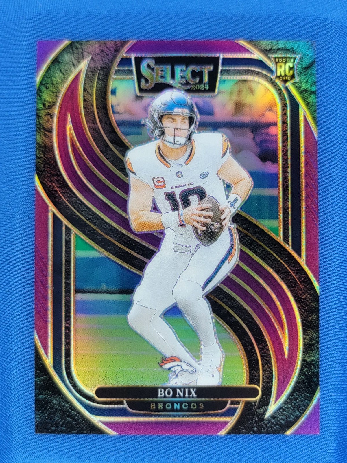 2024 Select /75 Football Bo Nix Premier Level Purple MINT RC Rookie Broncos
