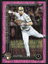 2025 Topps Update OLIVER DUNN Pink Holo Foil Card US169 Milwaukee Brewers