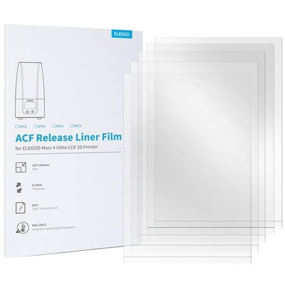 ACF-Folie 5er-Set für 3D Drucker, Release Liner Film, schnell, 225x160mm, Resin