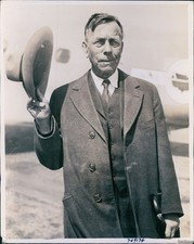 1936 Photo Fred Koll, Age 79, To Board Zeppelin For Prussia Trip Aviation 8X10