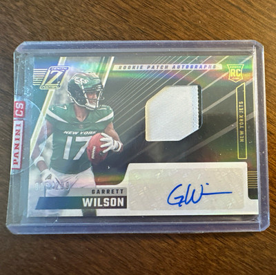 2022 Zenith Garrett Wilson /299 RC Rookie Patch Autograph Auto RPA #206