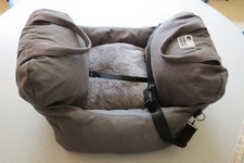Funny Fuzzy Dog Car Seat Bed w/Carrying Handles - small to medium dogs
