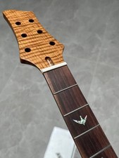 Stainless steel  22Frets Roasted Flame Maple Electric guitar Neck Bird inlay