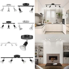 1/2/4 Light GU10 Modern Track Lighting Kit Flush Mount Ceiling Wall Spot Lights