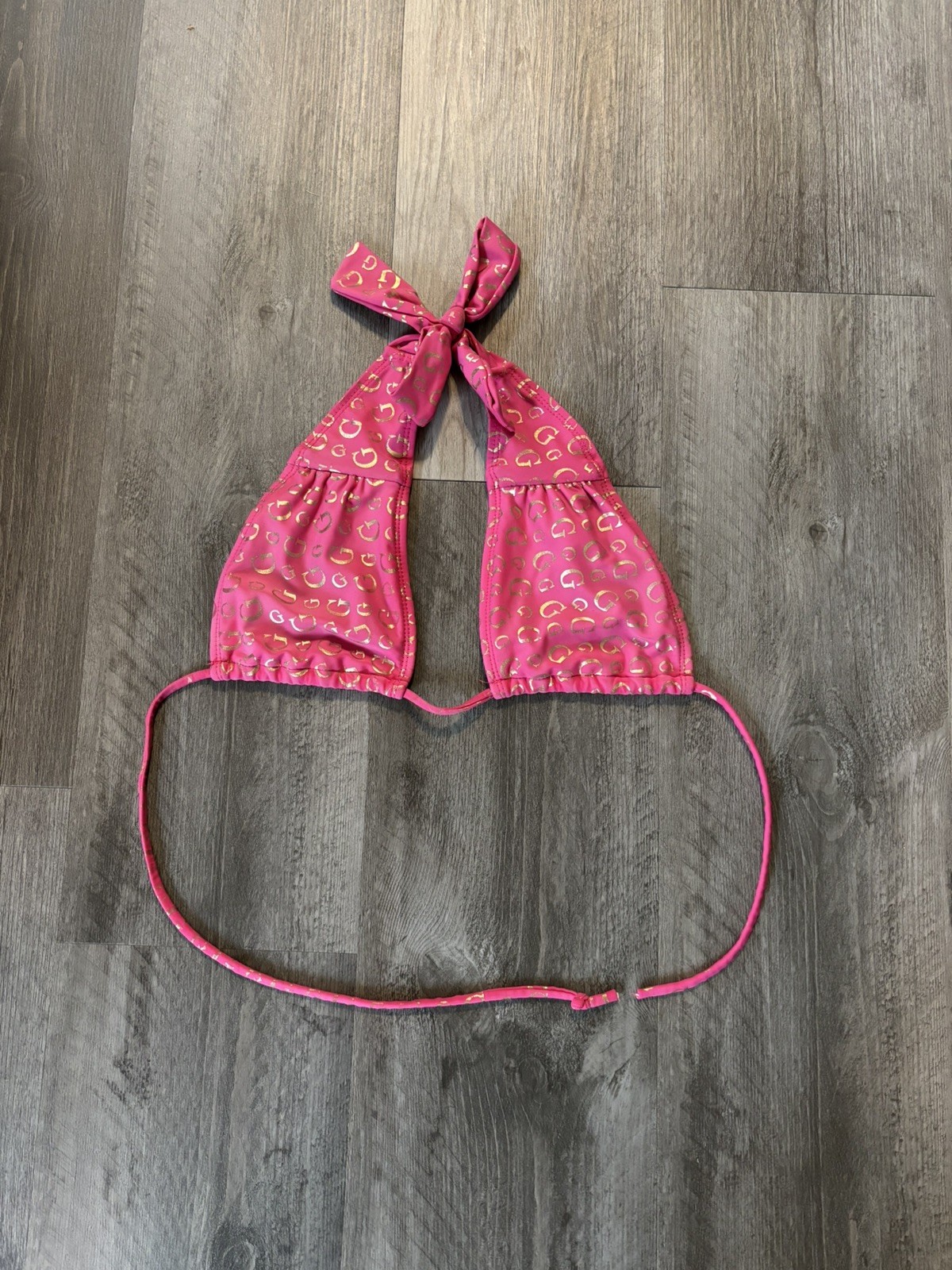 Vintage Guess Y2K USA Pink Logo Bikini top Women’s XS