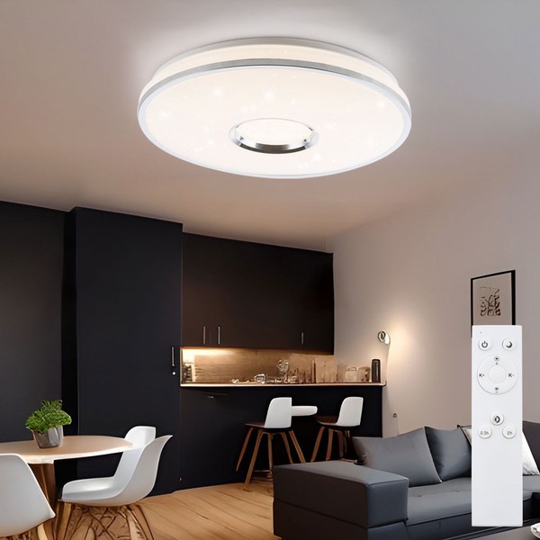 Deckenleuchte Deckenlampe Esszimmerleuchte Sternen Effekt Fernbedienung Led-image