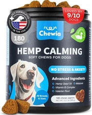 Hemp Calming Chews for Dogs Anxiety - Dog Calming Treats with Melatonin, Vale...