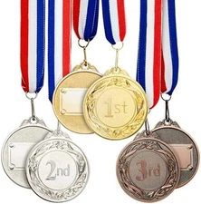 Juvale 1st 2nd 3rd Place Medals 6 Pack