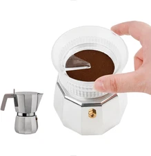 Moka Pot Dosing Funnel, Stovetop Espresso Coffee Maker Distribution Tool Italian