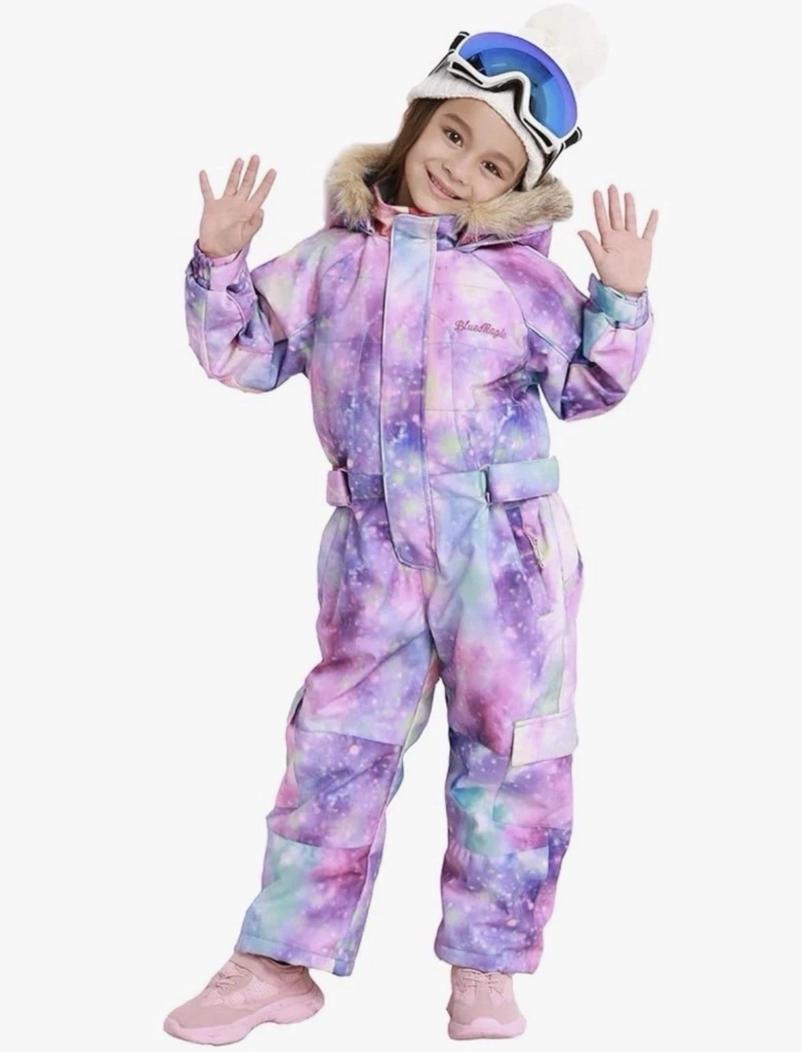 Bluemagic Kid's One Piece Snowsuits Overalls Ski Suit Tie Dye 130 cm 8/9 Y