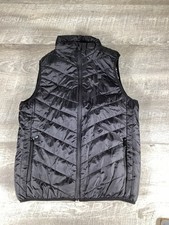 Heated Vest Mens Black USB Electric Heating Puffer Jacket Sleeveless Winter L