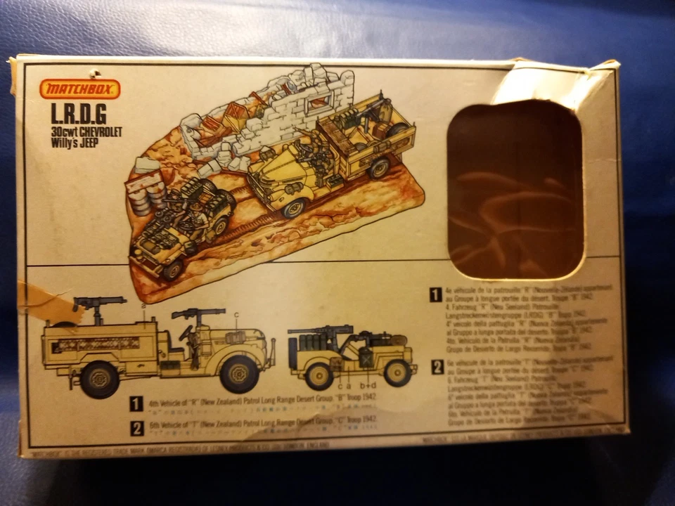 Matchbox PK-173 WWII 1/76 L.R.D.G. 30cwt Chevrolet & Willy's Jeep pezzi sfusi! - Immagine 3 di 4