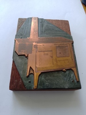 Vintage Werbung Buchdruck Druckblock.....