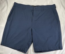 Travis Mathew Golf Shorts Blue Flat Dry Fitting Stretch Athletic Mens Size 35