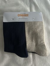Gymboree Kids Boy  s 6 Pairs Holiday Colors Ribbed Crew Socks M 10-12 1-2 Shoe