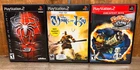 Lot of 3 Playstation 2 PS2 Games Ratchet & Clank Spiderman 3 Mark of Kri EUC