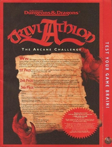 TRIVIATHLON LA SFIDA ARCANA VF! Dungeons Dragons TSR D&D Test AD&D - Foto 1 di 2