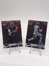 NFL Panini Mosaic JaMarr Chase 2021 novato NFL debut #247 y jarrón Joe Burrow
