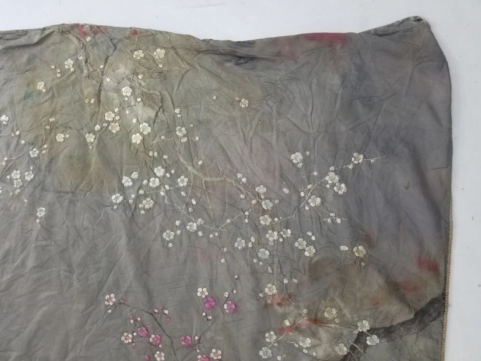 Antique Japanese Silk Hand Embroidered Panel 224x173cm - Image 2 of 4