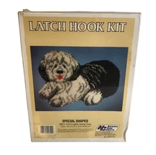 Old English Sheep Dog Latch Hook Kit Special Shaped National Yarn Crafts Sealed