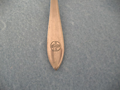 ANTIQUE GENSE ROSTFRITT STAL SILVERPLATE 1ST CLASS PASSENGER FORK-SHIPPING LINE