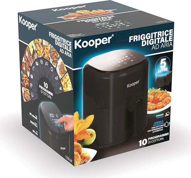 Kooper 5920746 Friggitrice ad Aria 5L Touch: Cucina Sana e Veloce