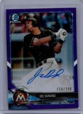 2018 Bowman Chrome #BCPA-JD Joe Dunand Prospects Auto Purple Refractor #/250