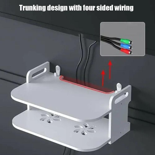 2 Tier White Floating Wall Mount Shelf For DVD Player Console✨- Game Sky G D4P6