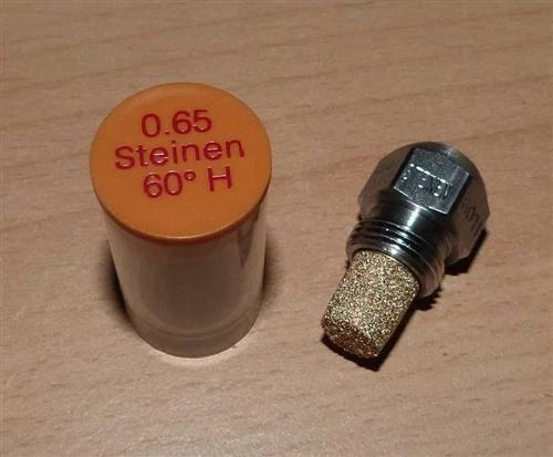 Ölbrennerdüse / Öldüse / Steinen Hohlkegel (H) 0,25 / 60° bis 0,75/ 60°