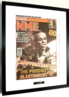 Prodigy Framed Genuine 1997 NME Cover-Fat Of The Land-Firestarter-Keith Flint