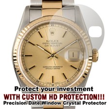 For-Rolex Datejust HD Clear Crystal Protector anti-scratch, Date Window Cut out 