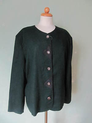 C&A Jacke Trachtenjacke Janker Damen dunkel grün Gr 42 XL toller