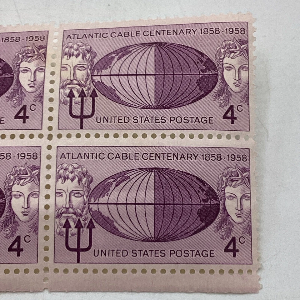 US Scott #1112, Plate Block #26079 1958 Atlantic Cable 4c FVF MNH Lower Right - Image 2 of 4
