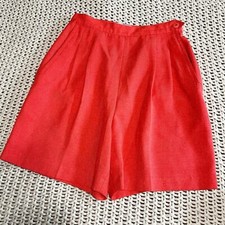 Vintage 80s High Waisted Coral Dress Shorts 26  M