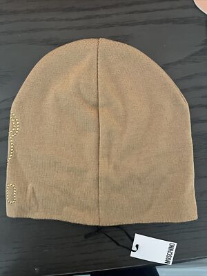 Moschino Brown Beige Logo Virgin Wool Blend Hat Never Used Moschino Winter Hats − Sale: up to −88% | Stylight main image 2