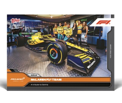 2024 Topps NOW Formula 1 McLaren F1 #23 A Tribute To Ayrton Senna Monaco Livery