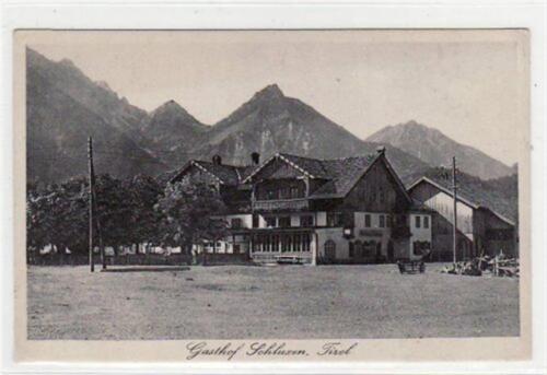 39040355 - Schluxen near Reutte with inn and mountains unrun Good - Picture 1 of 2