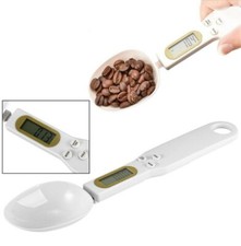 Digital Spoon Scale High Precision 500G/0.01G Measuring Spoon w/ Display White