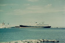 1950s ? Large Ship In Harbor Hawaii Slide Ref W-A