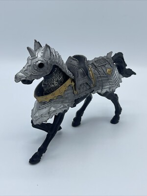 Chap Mei Legends Of Knights Medieval Fantasy Black Horse With Silver Armor
