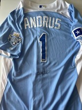 Elvis Andrus 2012 All-Star Game Workout Day Used Jersey Texas Rangers HR Derby