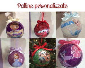 Palle Di Natale Personalizzate Con Foto.Palline Albero Di Natale Personalizzate Con I Personaggi Preferiti Ebay