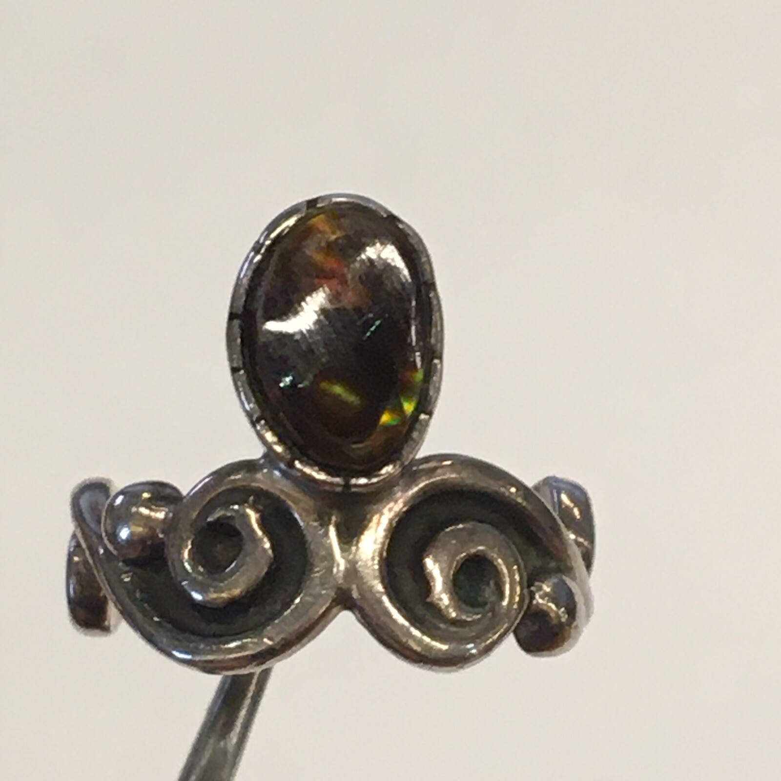 Sterling and Fire Agate Ring - image 4