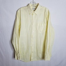 Banana Republic Mens Yellow Button Down Dress Shirt Size Large 16-16 1/2 - R108