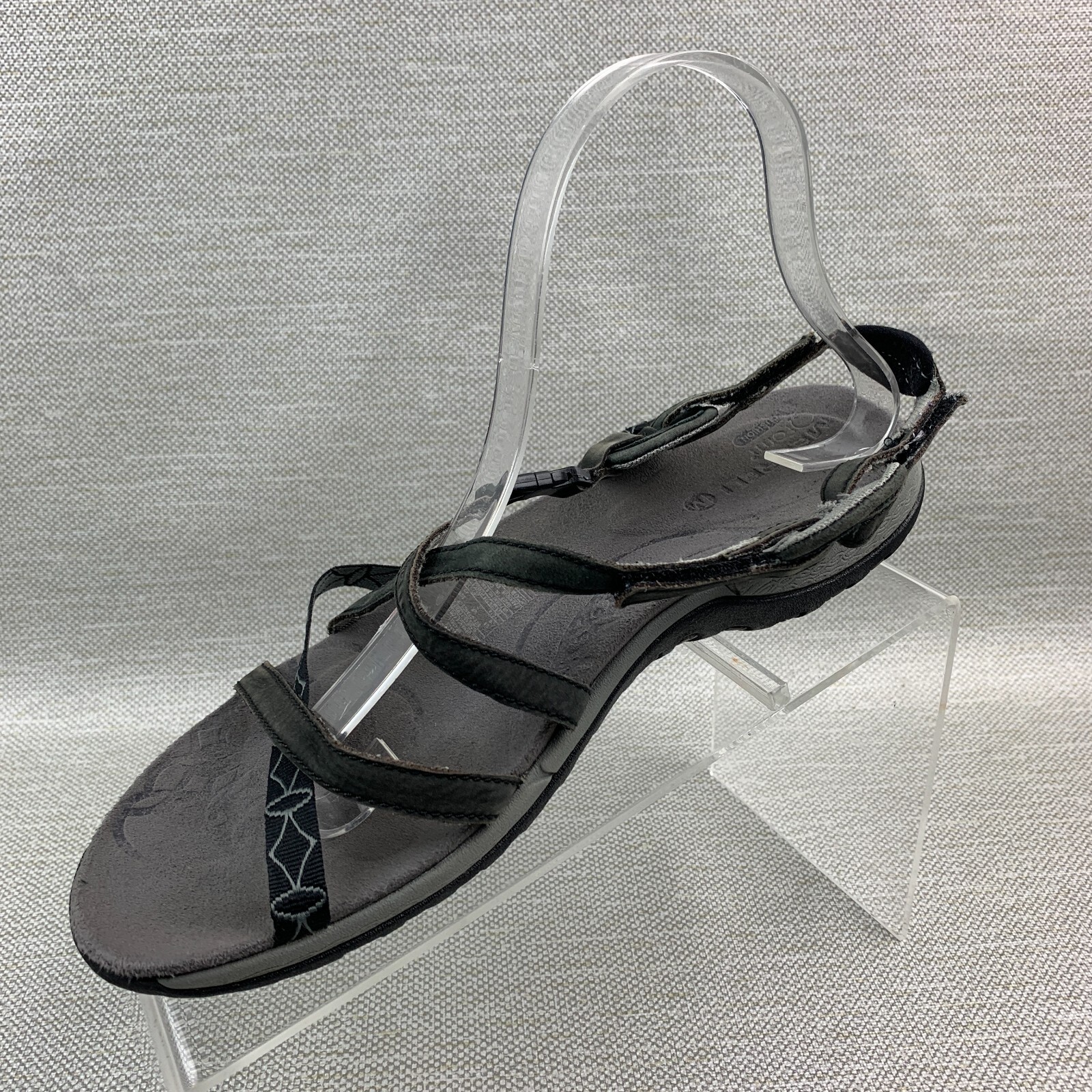 Sandali Merrell Jacardia J57598 neri multi ballerine cinturino pelle tessuto taglia 9